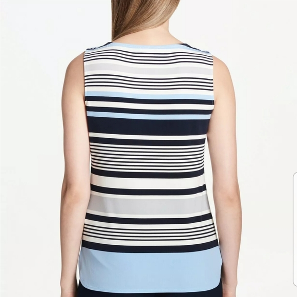 NWT Calvin Klein Sz XL Stripe Top - Picture 2 of 4